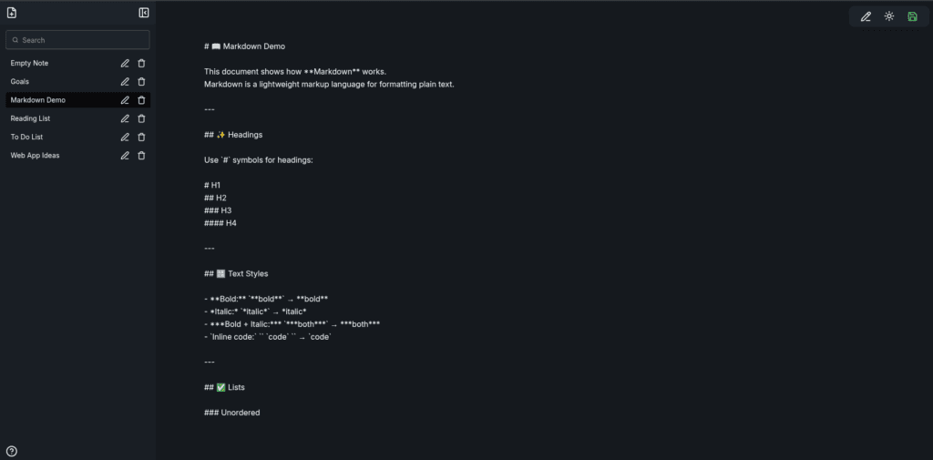 Dark theme - edit mode
